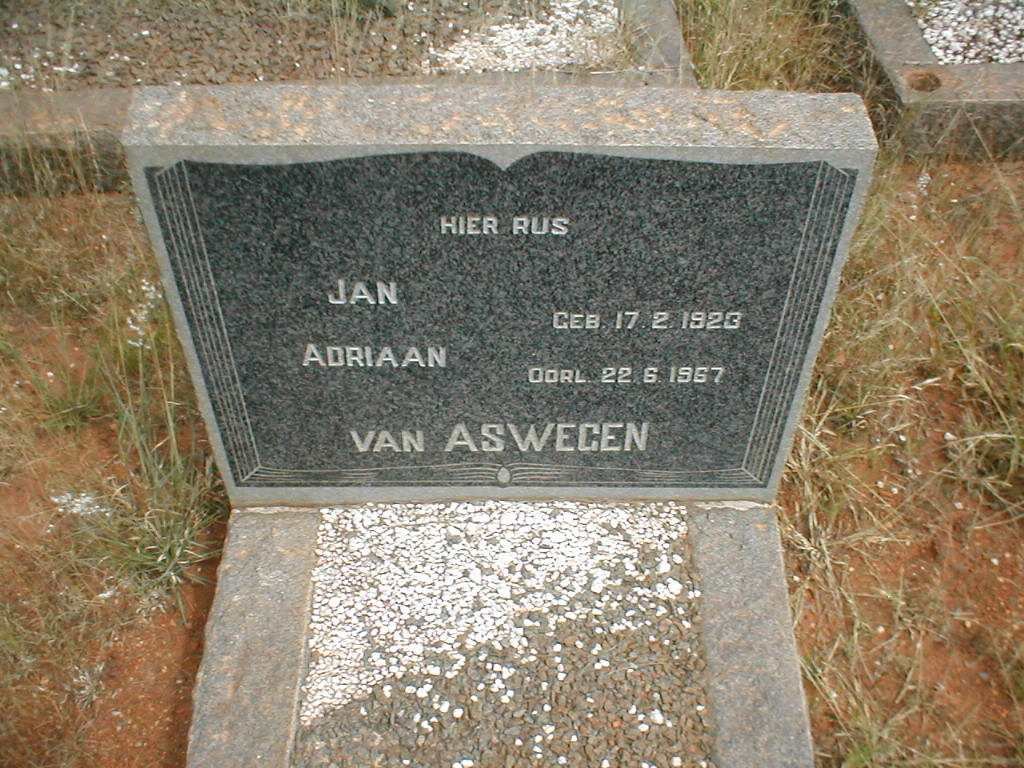 ASWEGEN Jan Adriaan, van 1923-1967