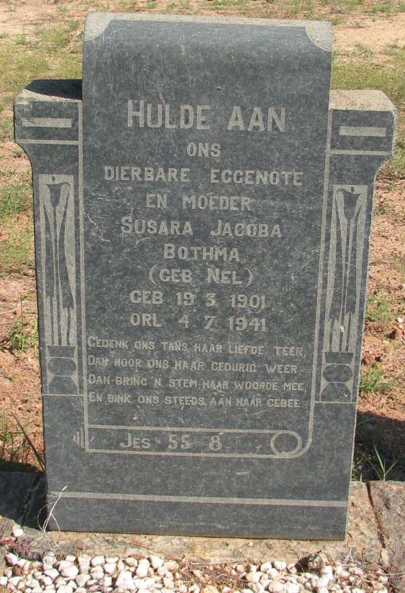 BOTHMA Susara Jacoba nee NEL 1901-1941