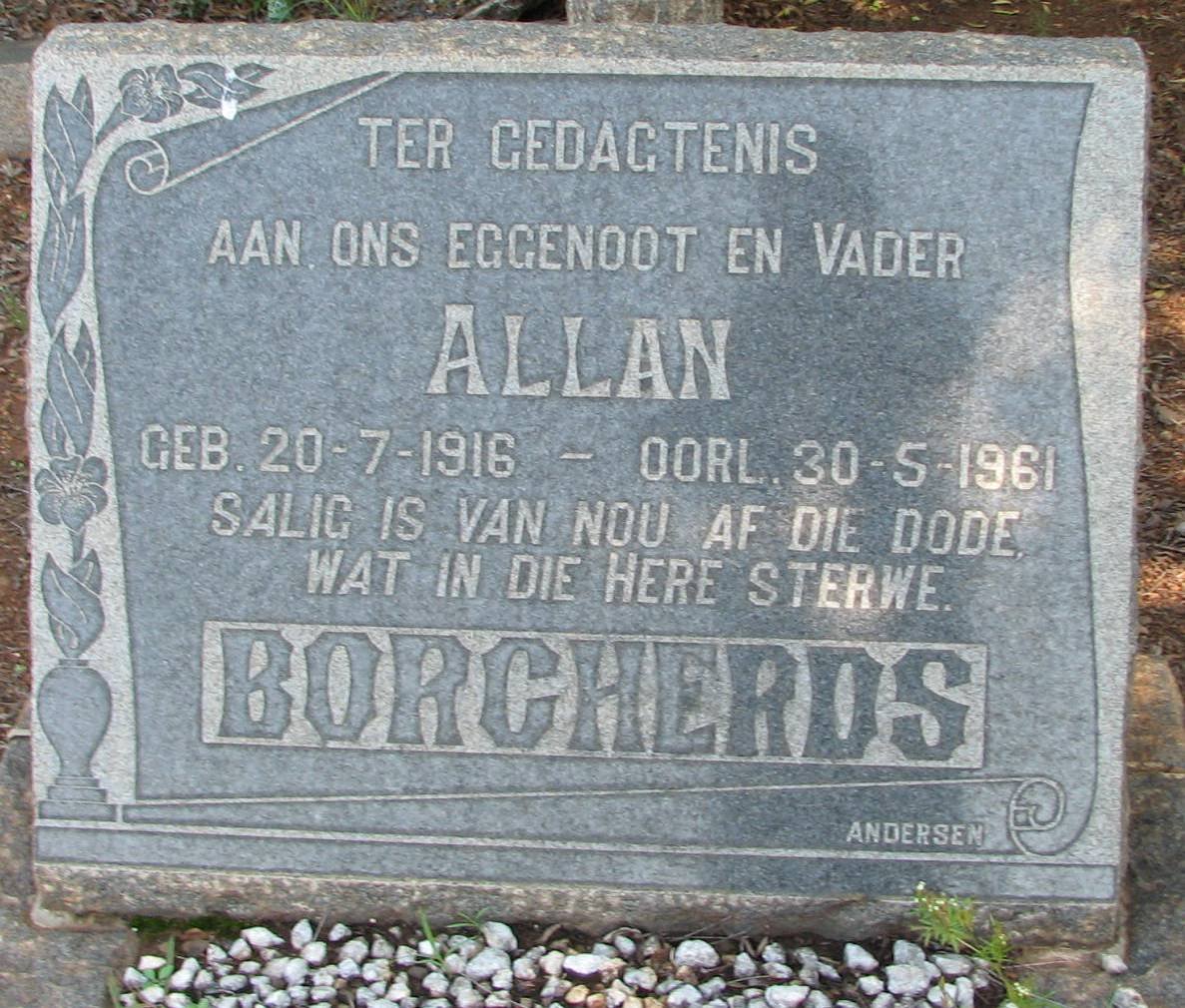 BORCHERDS Allen 1916-1961