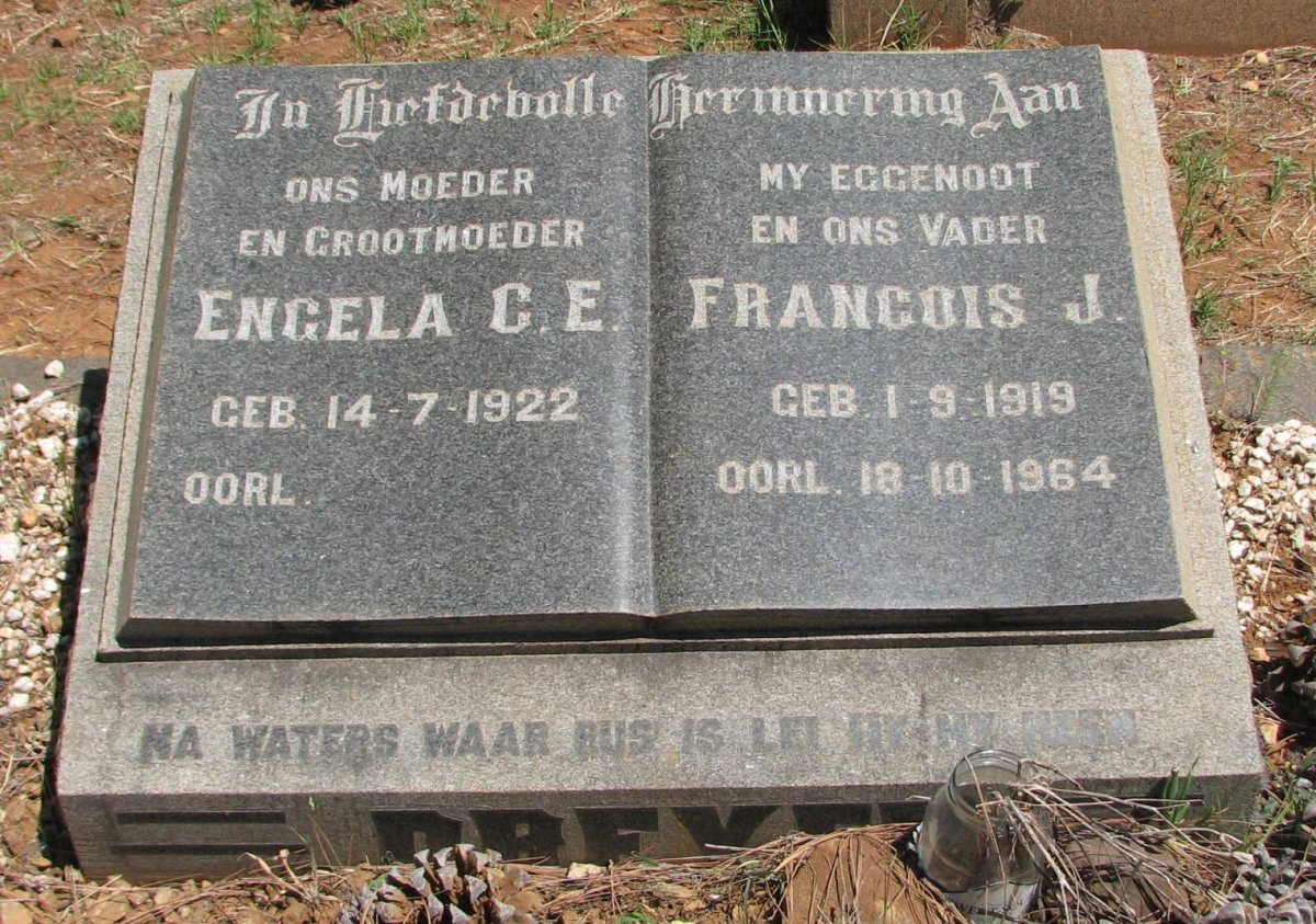 DREYER Francois J. 1919-1964 &amp; Engela C.E. 1922-
