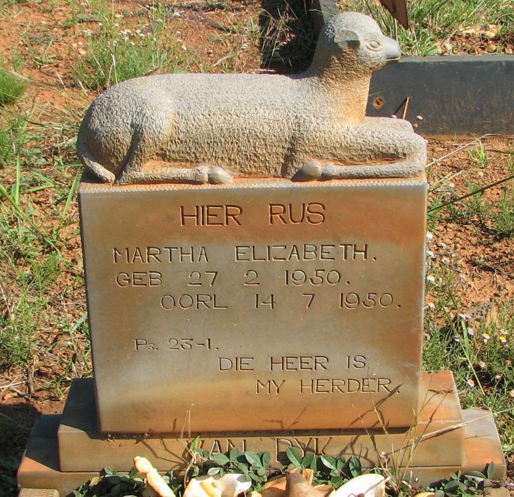 DYK Martha Elizabeth, van 1950-1950