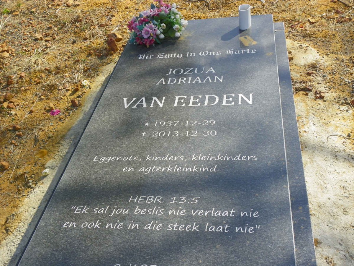 EEDEN Jozua Adriaan, van 1937-2013