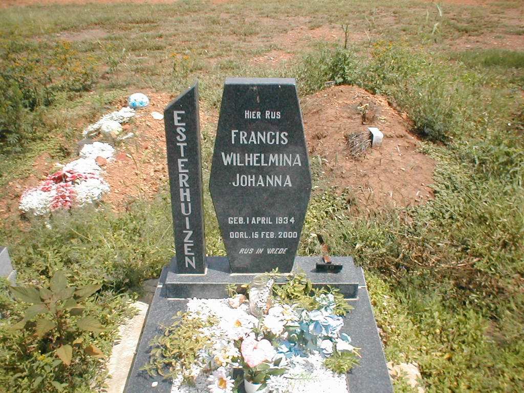 ESTERHUIZEN Francis Wilhelmina Johanna 1934-2000