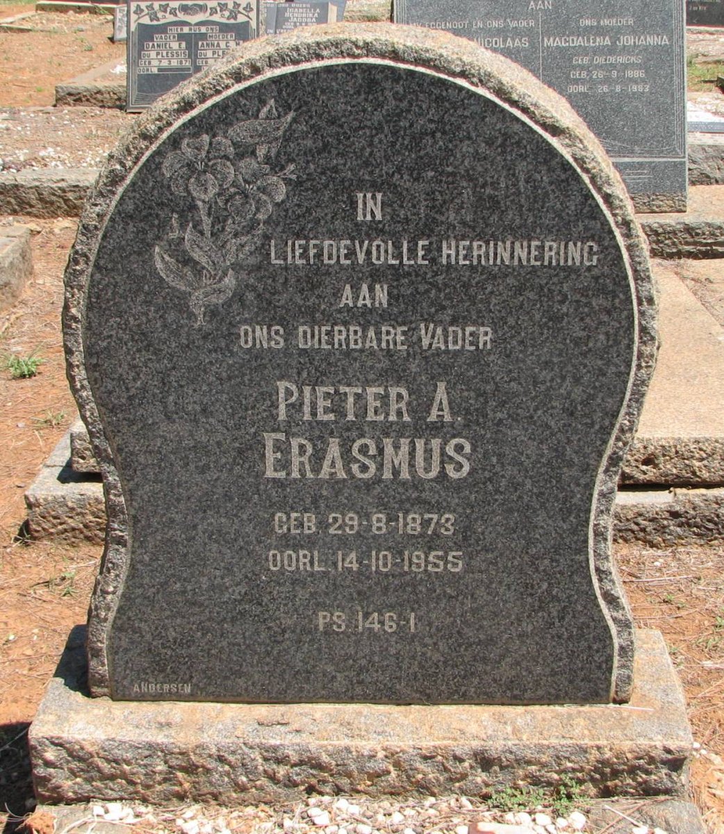 ERASMUS Pieter A. 1873-1955