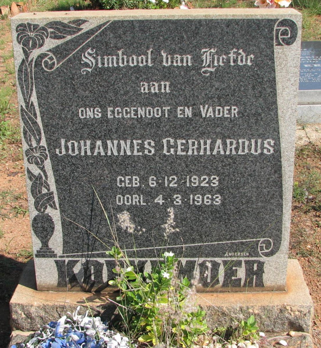 KOEKEMOER Johannes Gerhardus 1923-1963