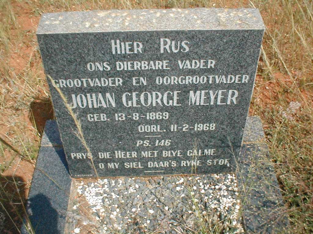 MEYER Johan George 1869-1968