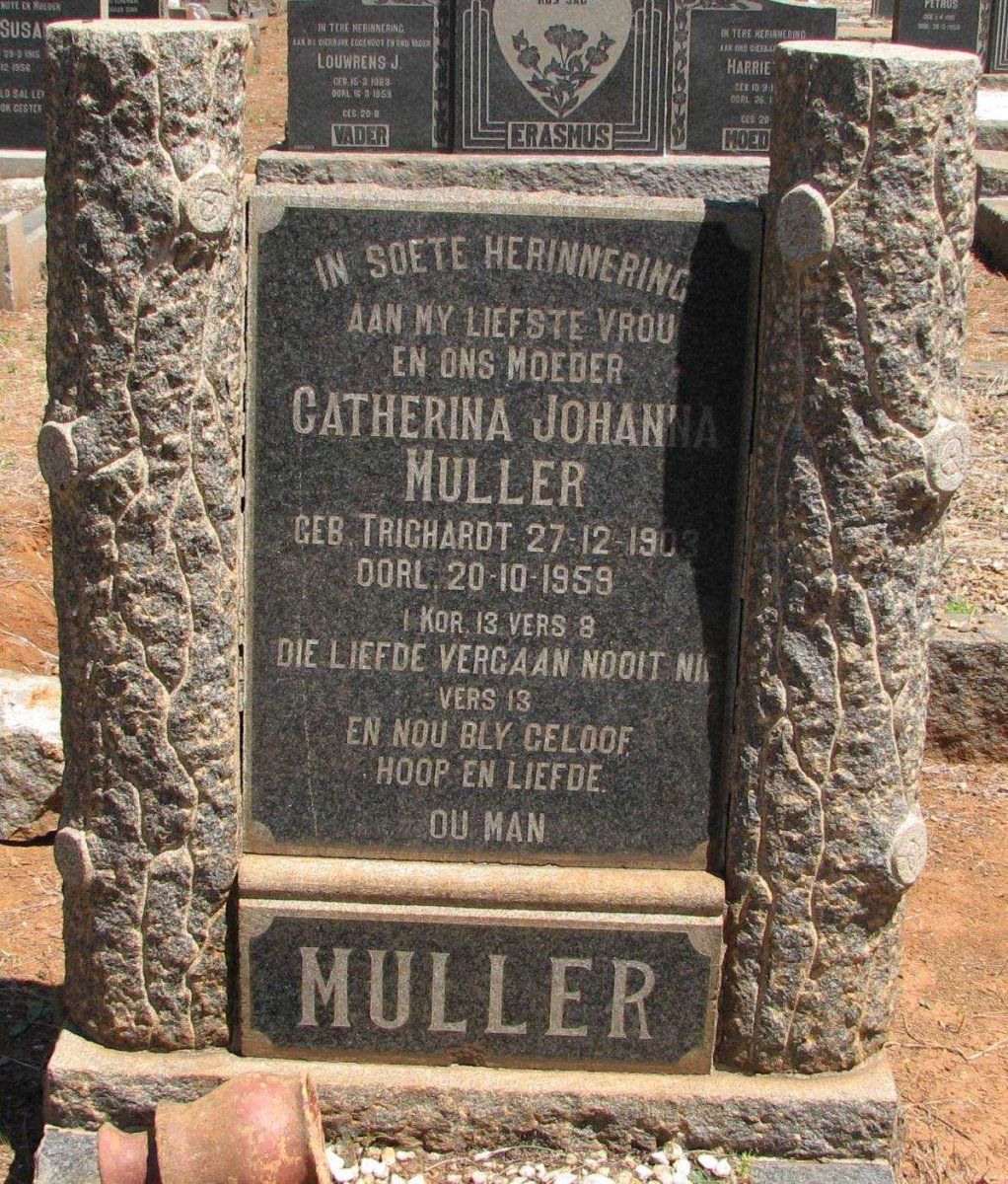 MULLER Catherina Johanna nee TRICHARDT 1903-1959