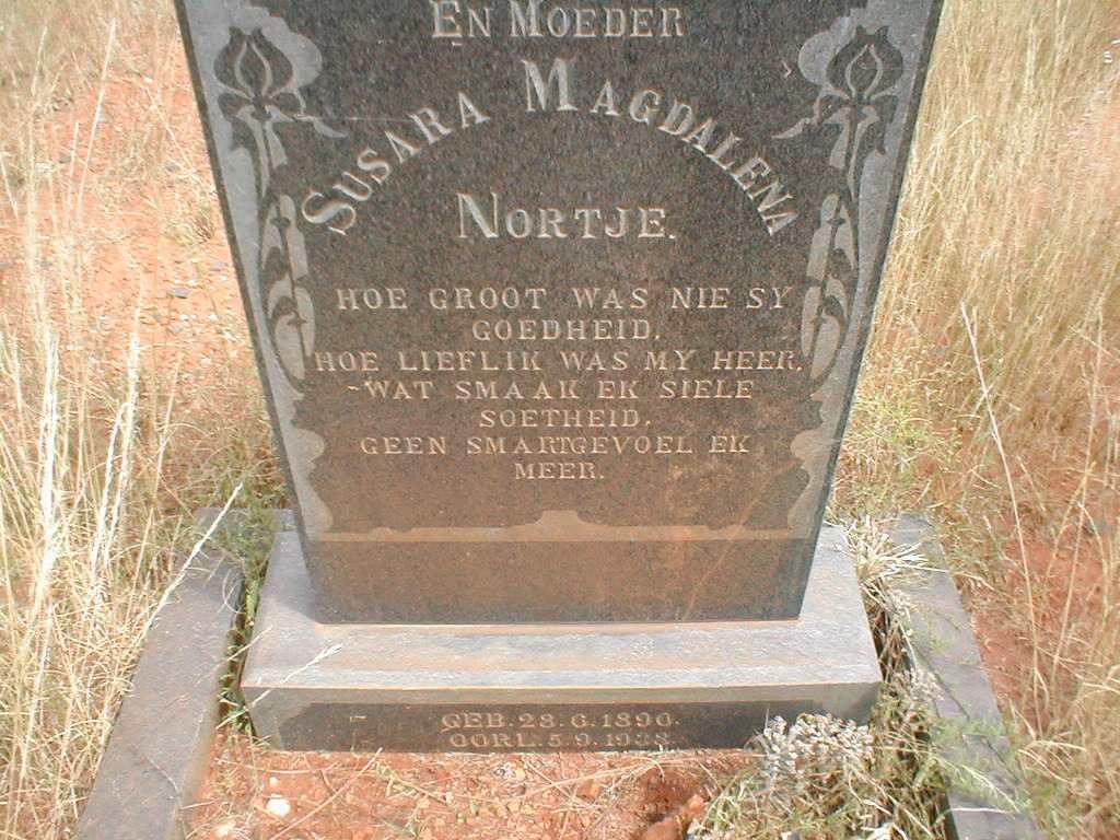 NORTJE Susara Magdalena 1890-1938