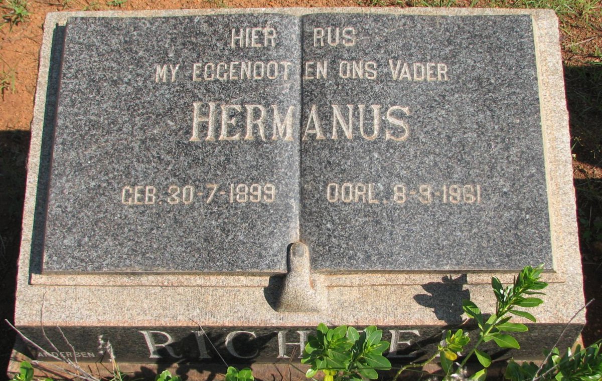 RICHTER Hermanus 1899-1961