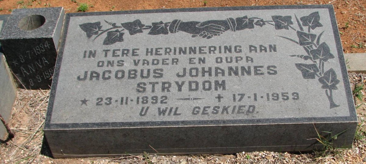 STRYDOM Jacobus Johannes 1892-1959