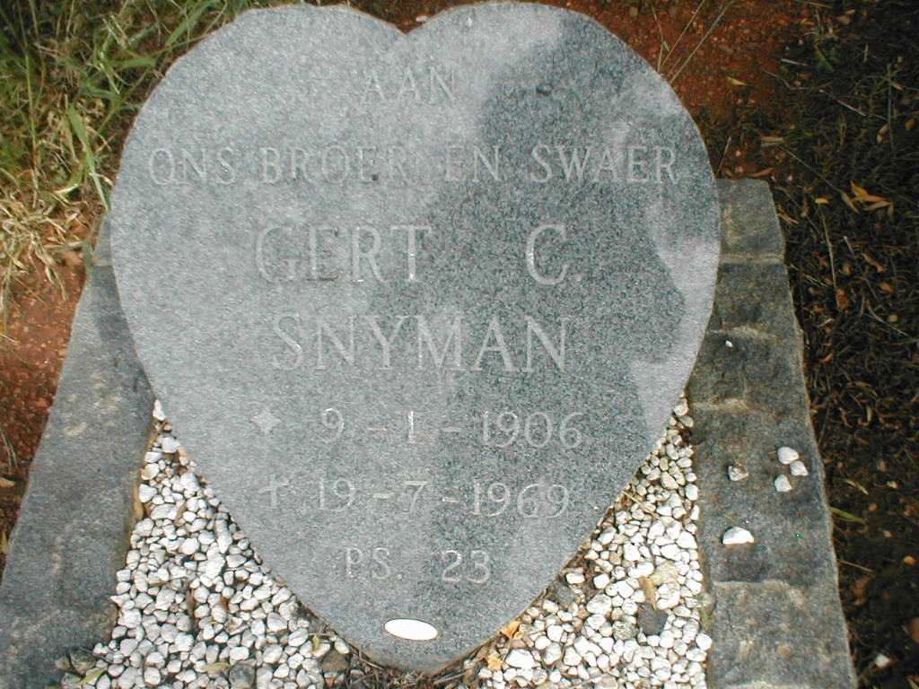SNYMAN Gert C. 1906-1969