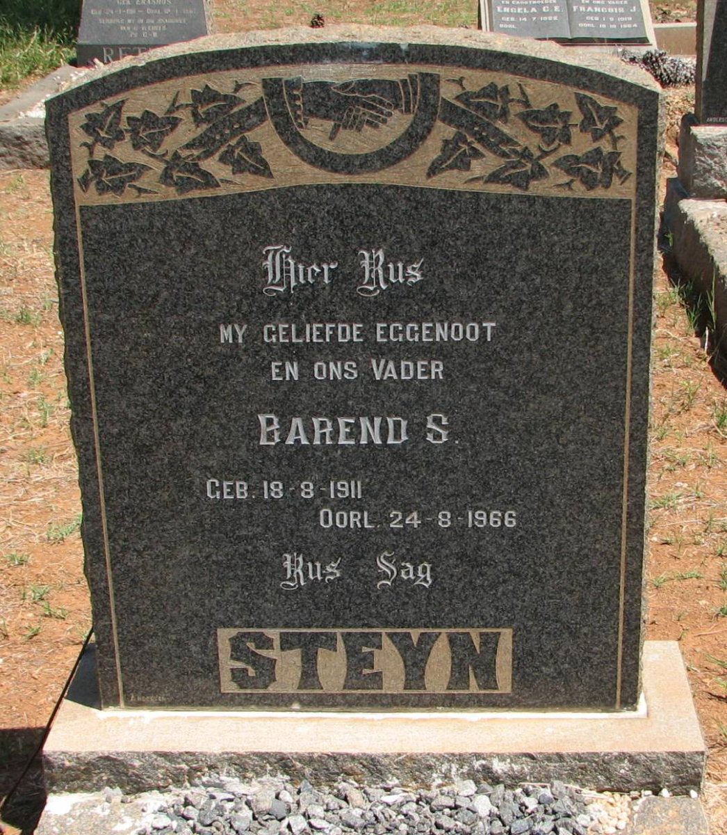 STEYN Barend S. 1911-1966