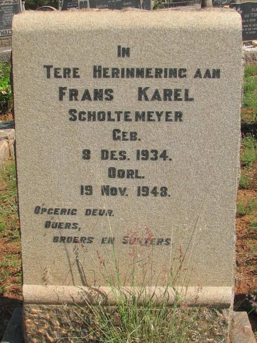 SCHOLTEMEYER Frans Karel 1934-1948