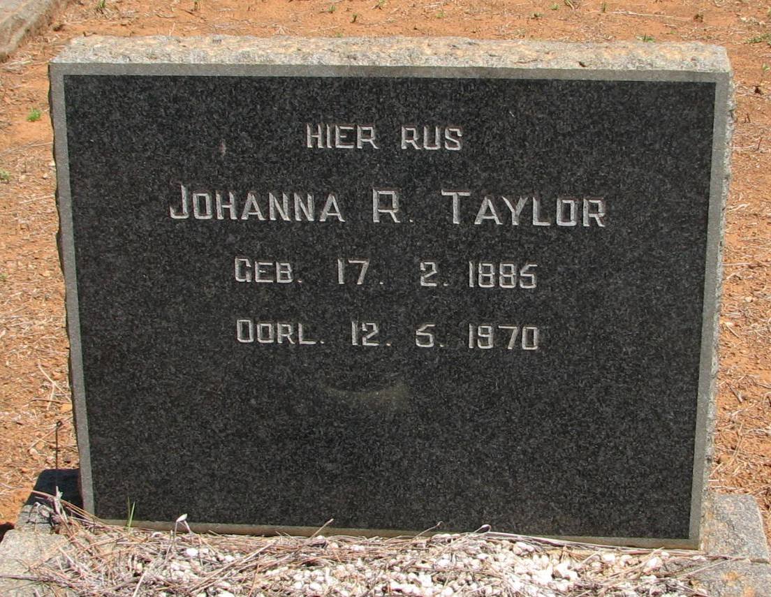 TAYLOR Johanna R. 1885-1970