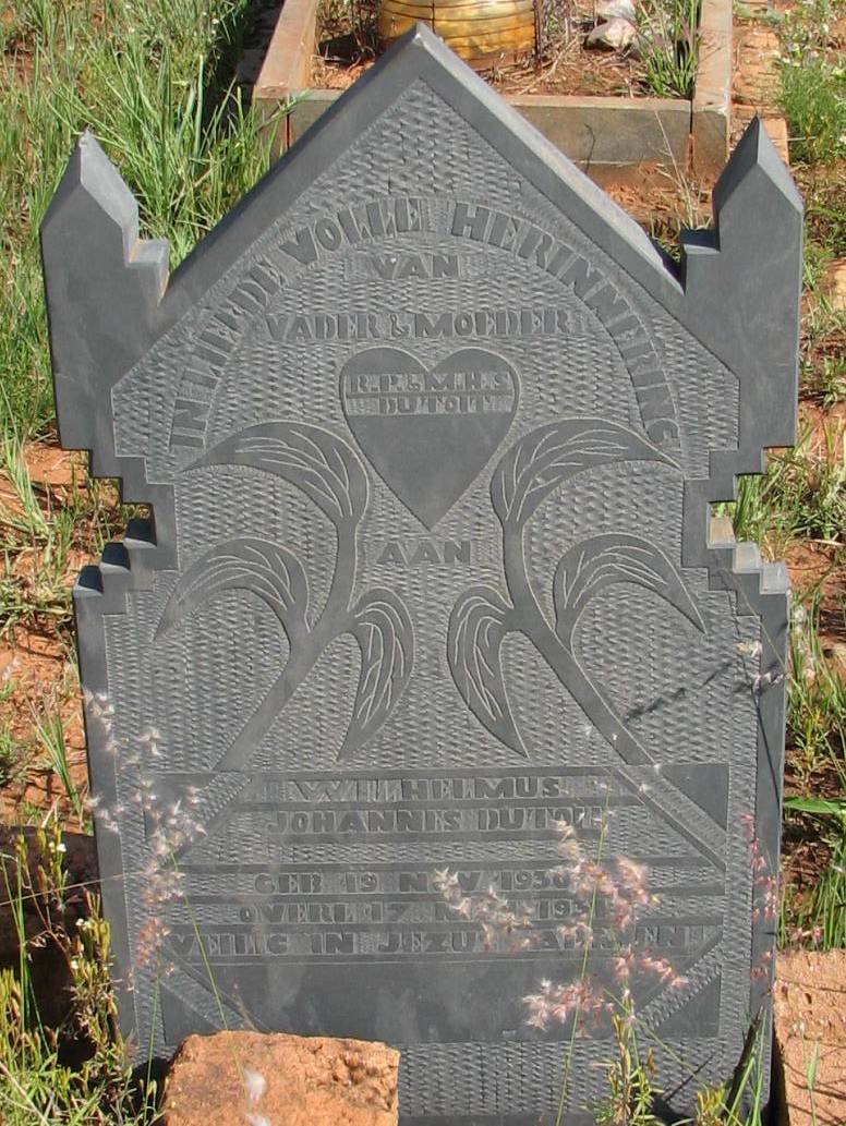 TOIT Wilhelmus Johannes, du 1930-1931