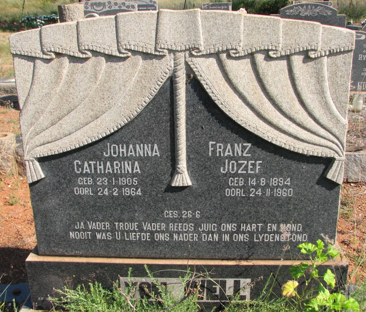 WELL Franz Jozef, von 1894-1960 &amp; Johanna Catharina 1905-1964