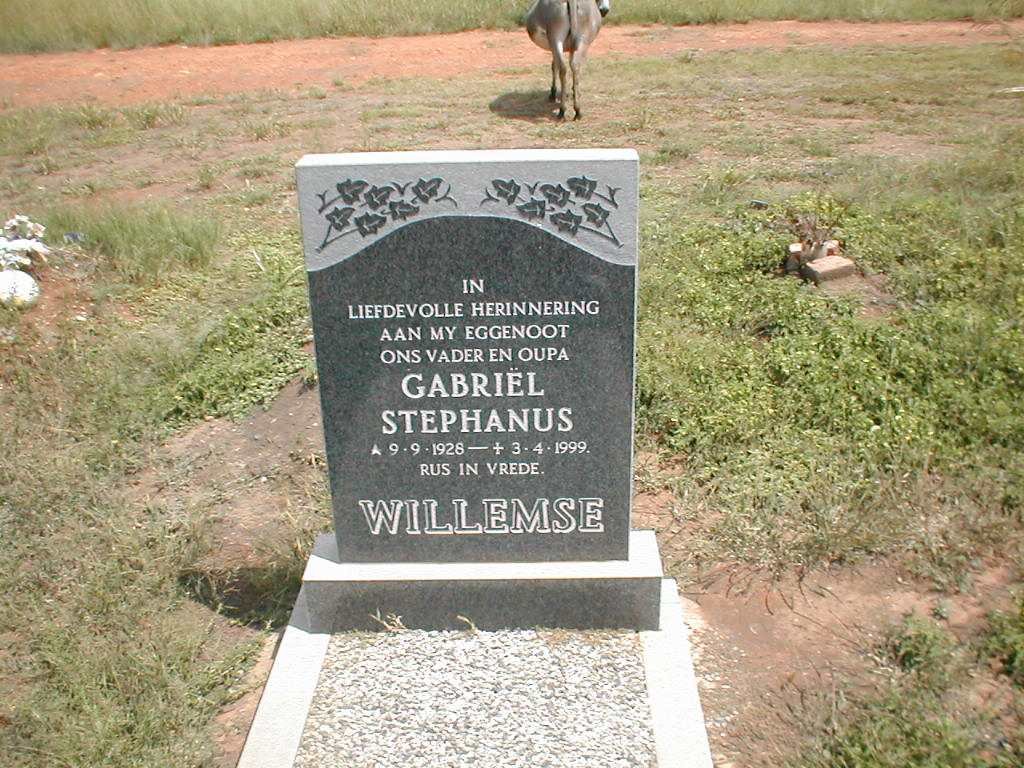 WILLEMSE Gabriel Stephanus 1928-1999