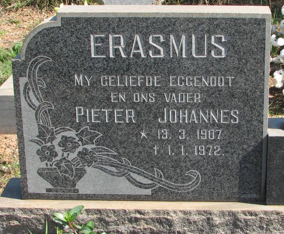 ERASMUS Pieter Johannes 1907-1972