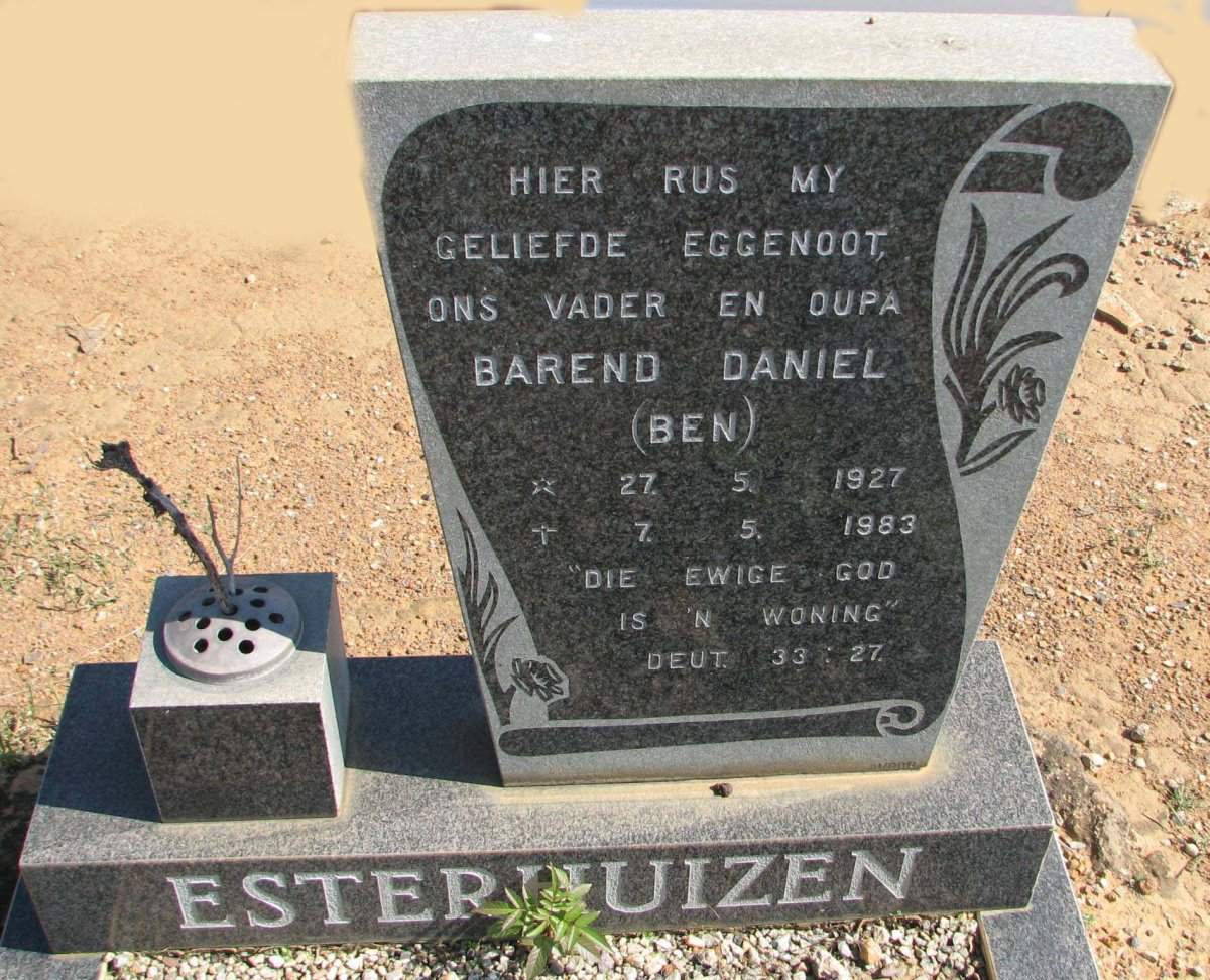 ESTERHUIZEN Barend Daniel 1927-1983