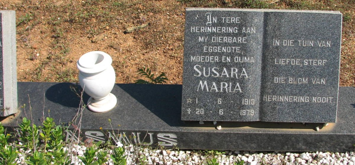 ERASMUS Susara Maria 1913-1979