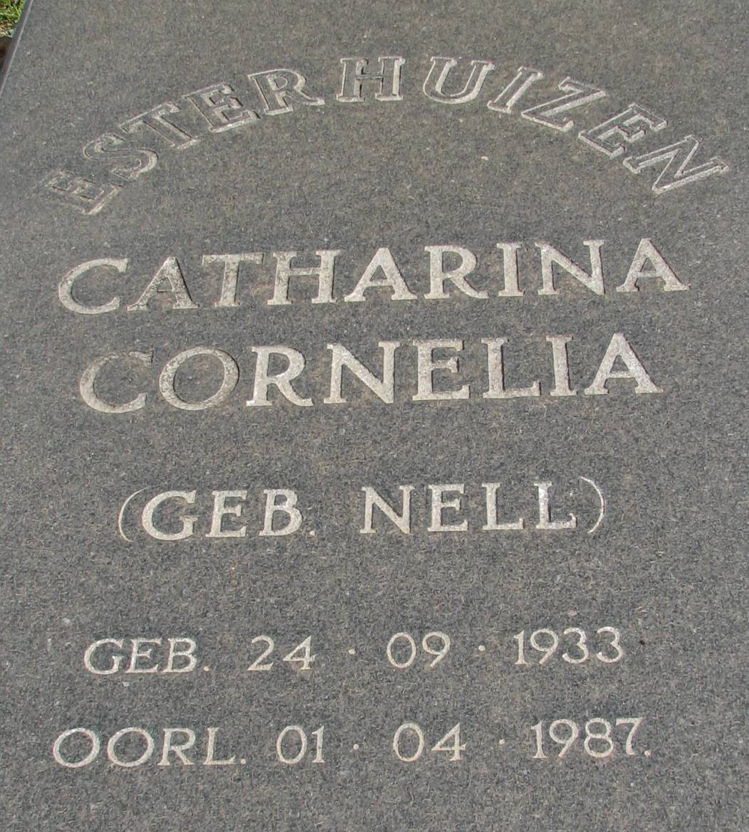 ESTERHUIZEN Catharina Cornelia nee NELL 1933-1987
