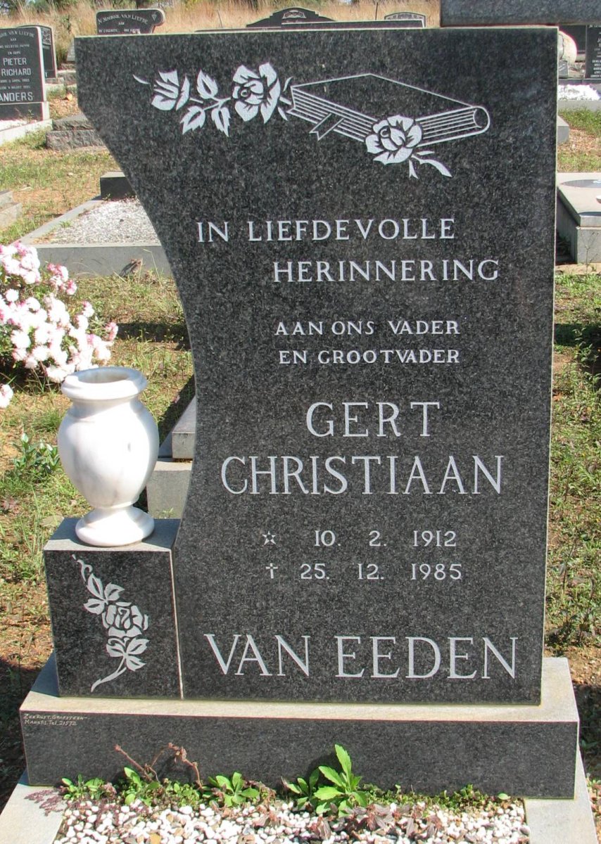EEDEN Gert Christiaan, van 1912-1985