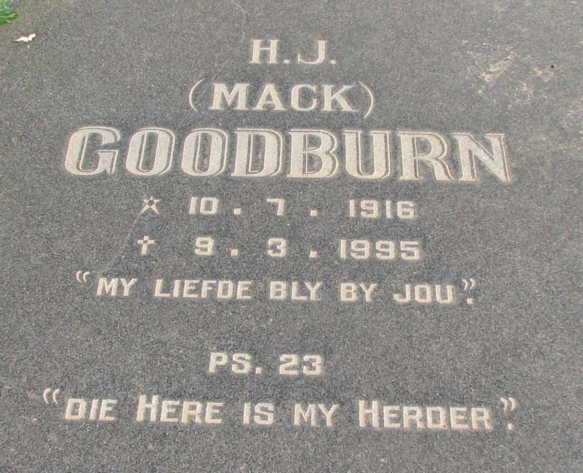 GOODBURN H.J. 1916-1995