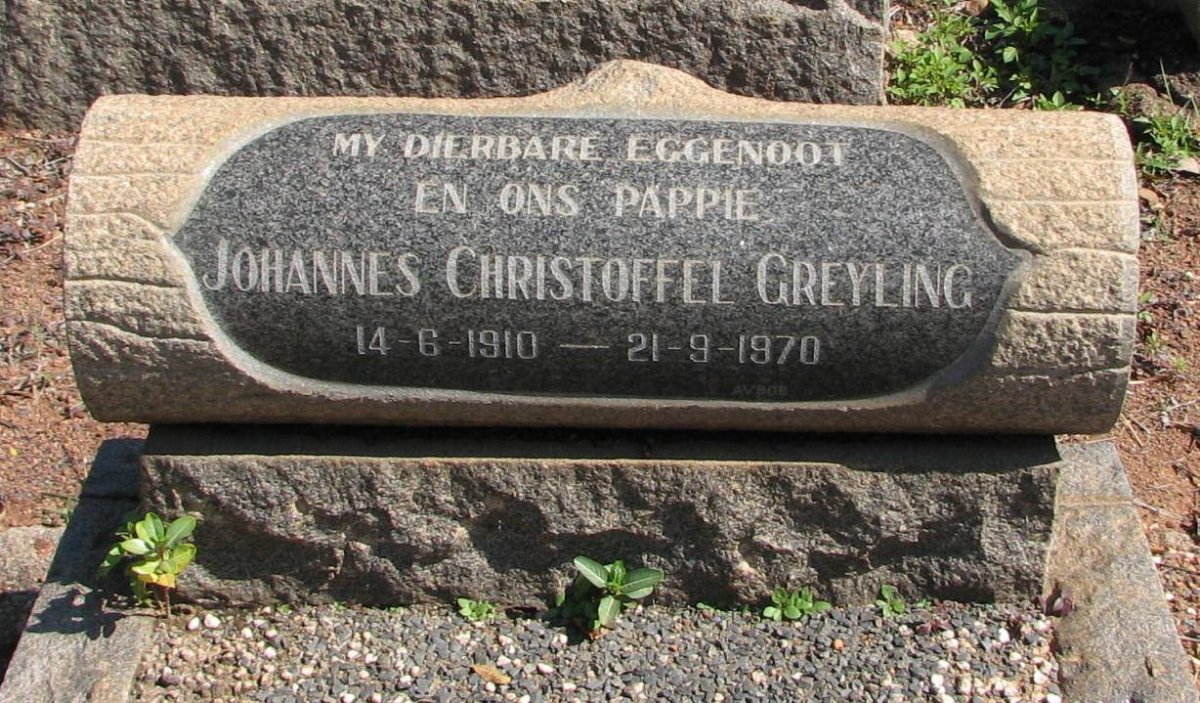 GREYLING Johannes Christoffel 1910-1970
