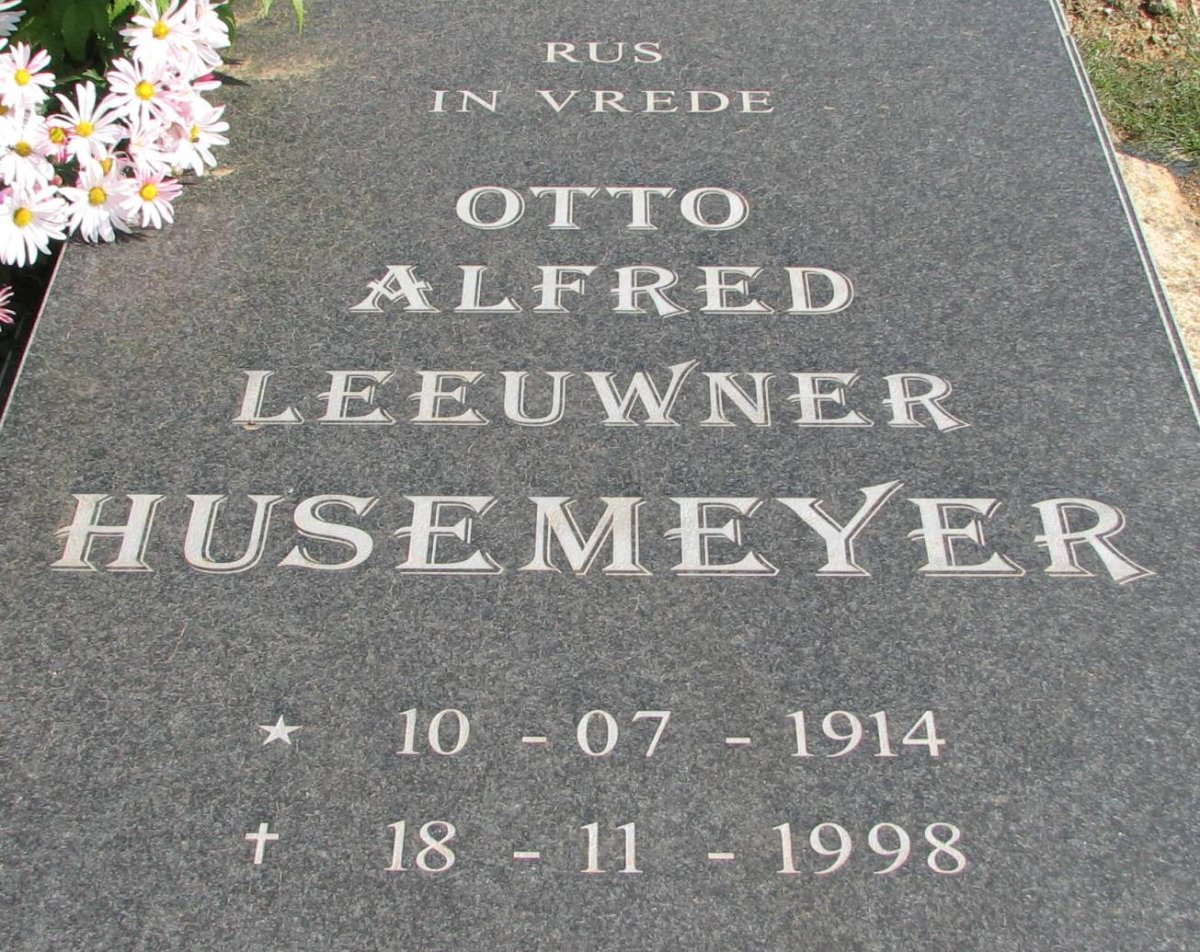 HUSEMEYER Otto Alfred Leeuwner 1914-1998