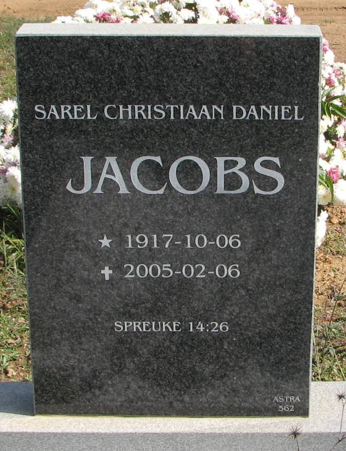 JACOBS Sarel Christiaan Daniel 1917-2005