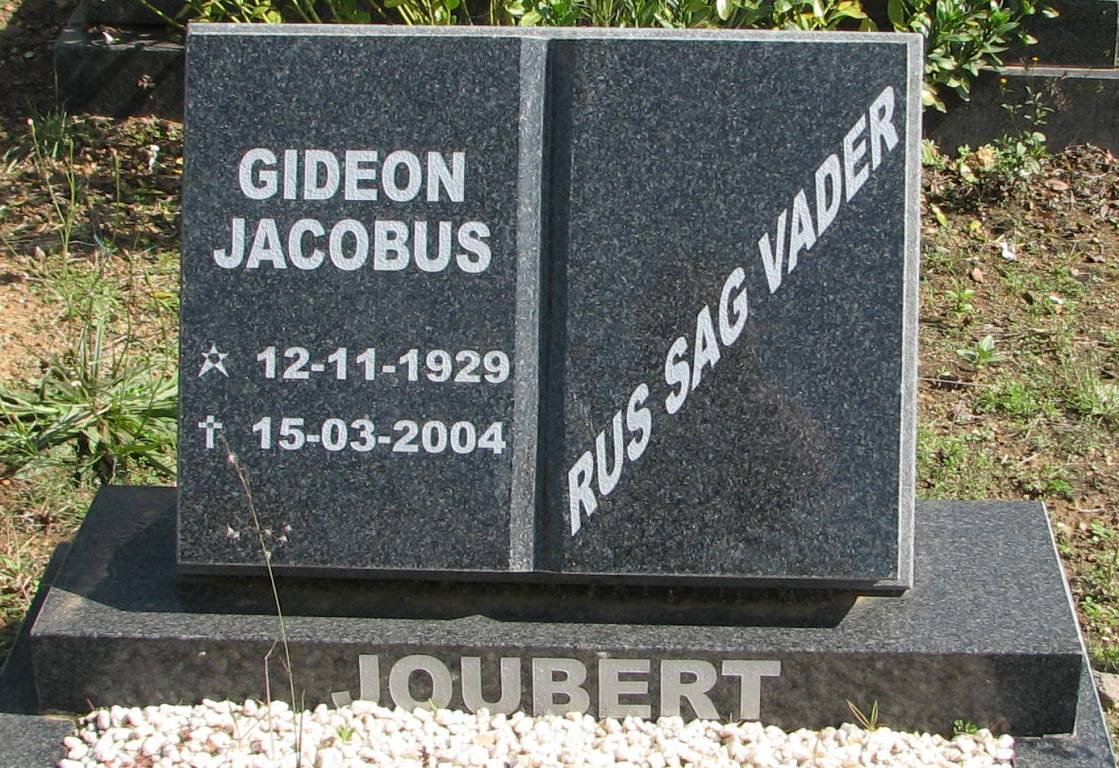 JOUBERT Gideon Jacobus 1929-2004