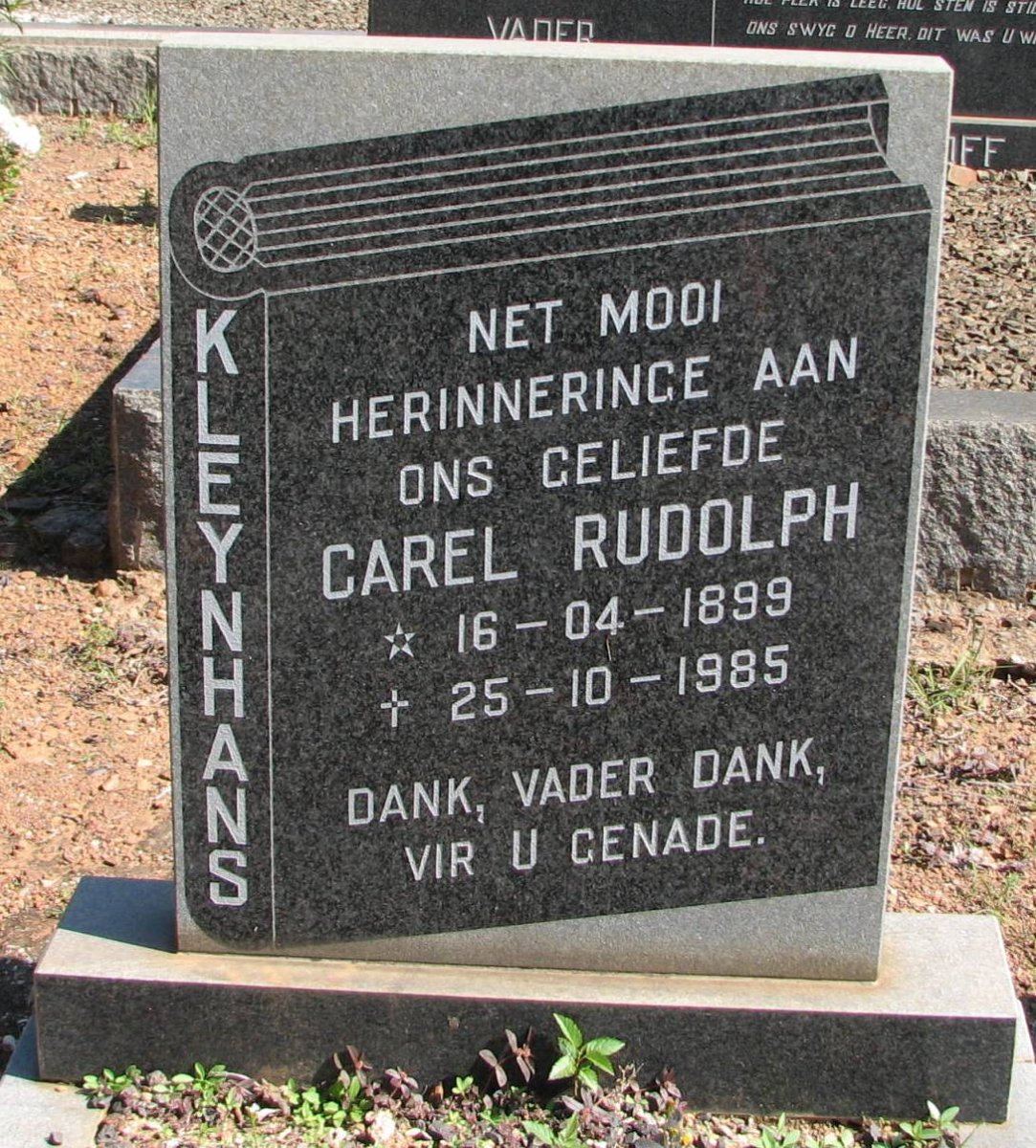 KLEYNHANS Carel Rudolph 1899-1985