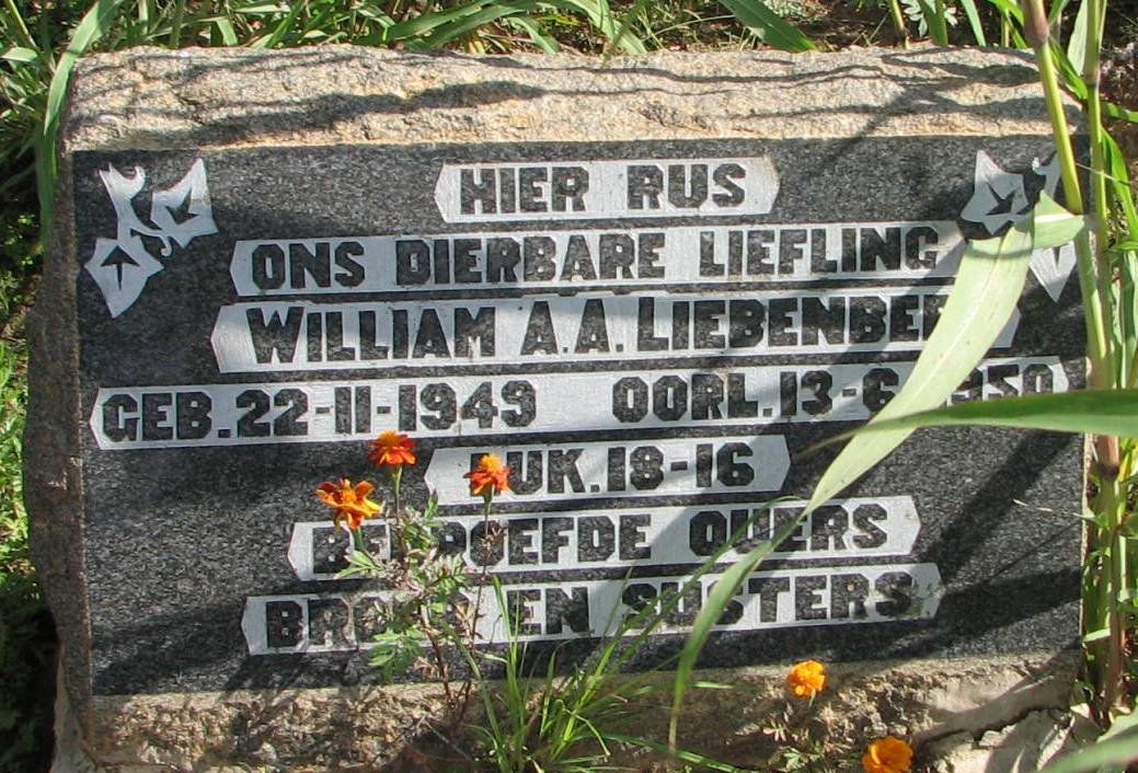 LIEBENBERG William A.A. 1949-1950