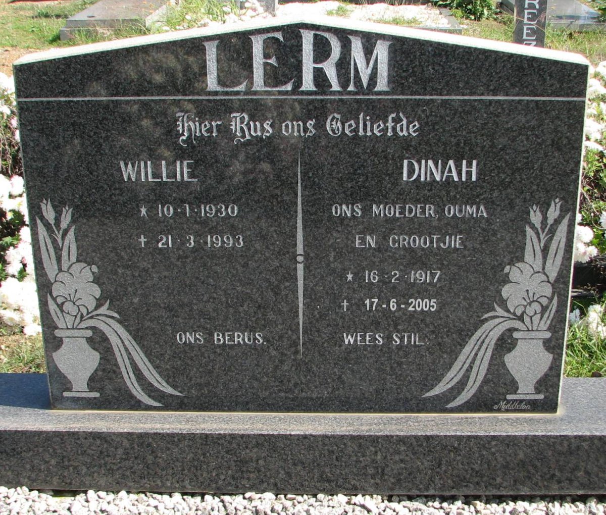 LERM Willie 1930-1993 &amp; Dinah 1917-2005
