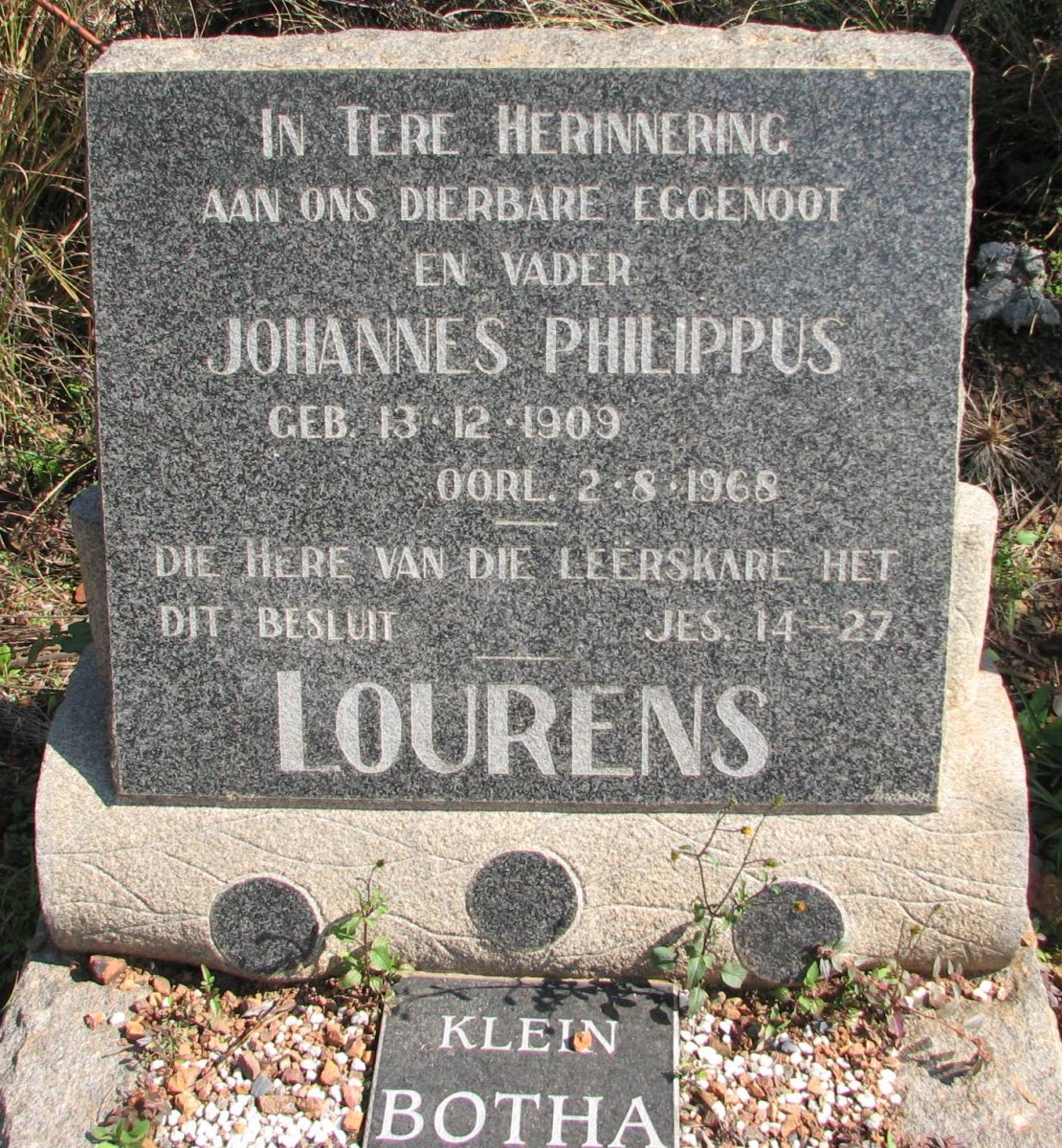 LOURENS Johannes Philippus 1909-1968