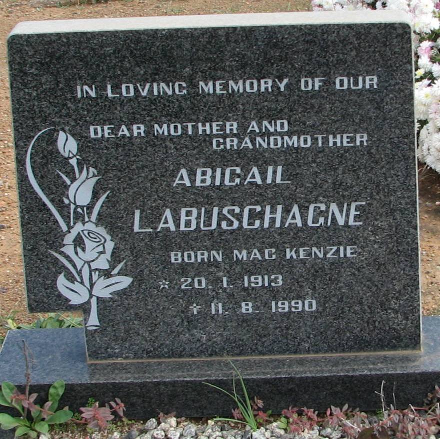 LABUSCHAGNE Abigail nee MACKENZIE 1913-1990