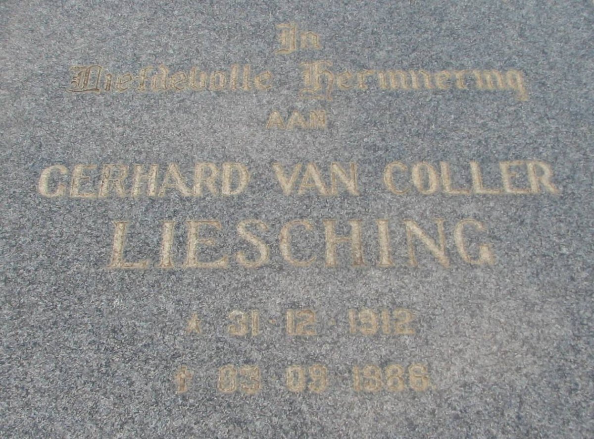 LIESCHING Gerhard van Coller 1912-1988