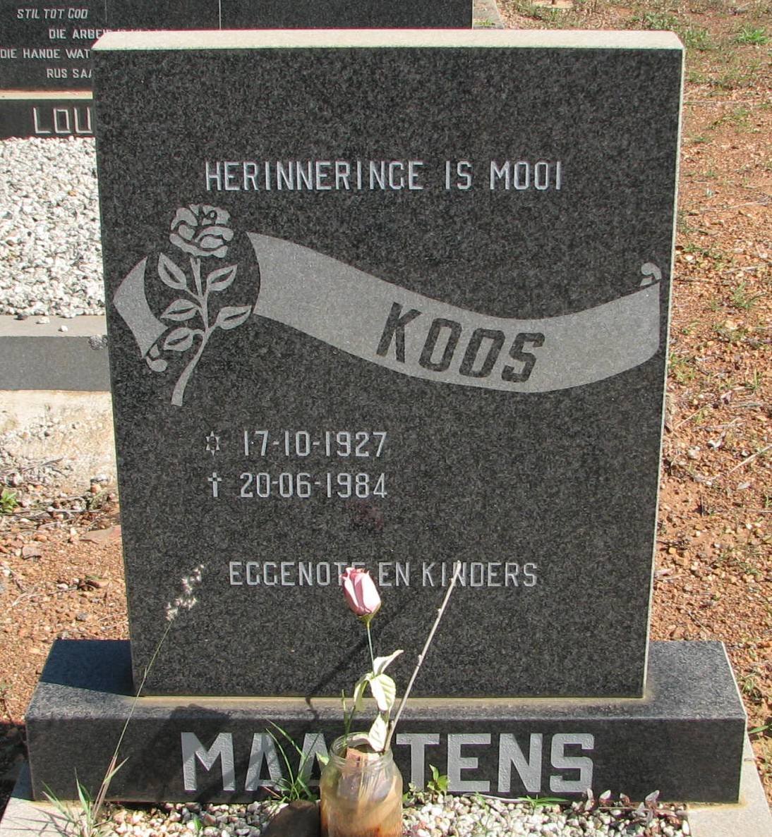 MAARTENS Koos 1927-1984