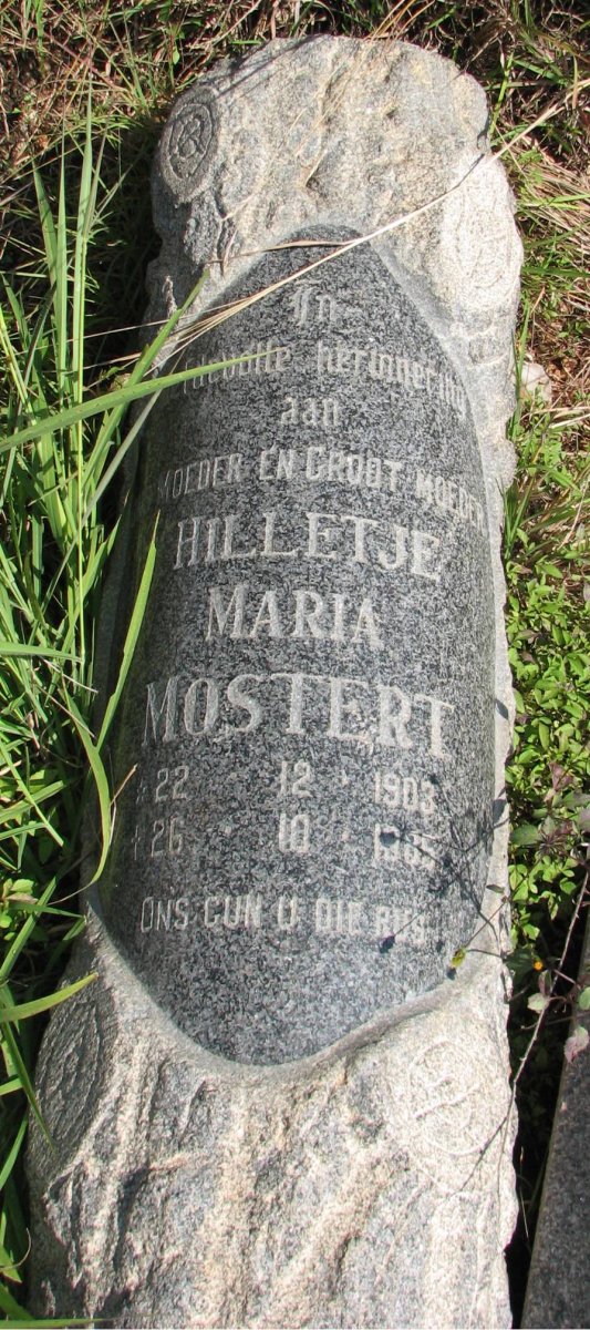 MOSTERT Hilletje Maria 1903-1985