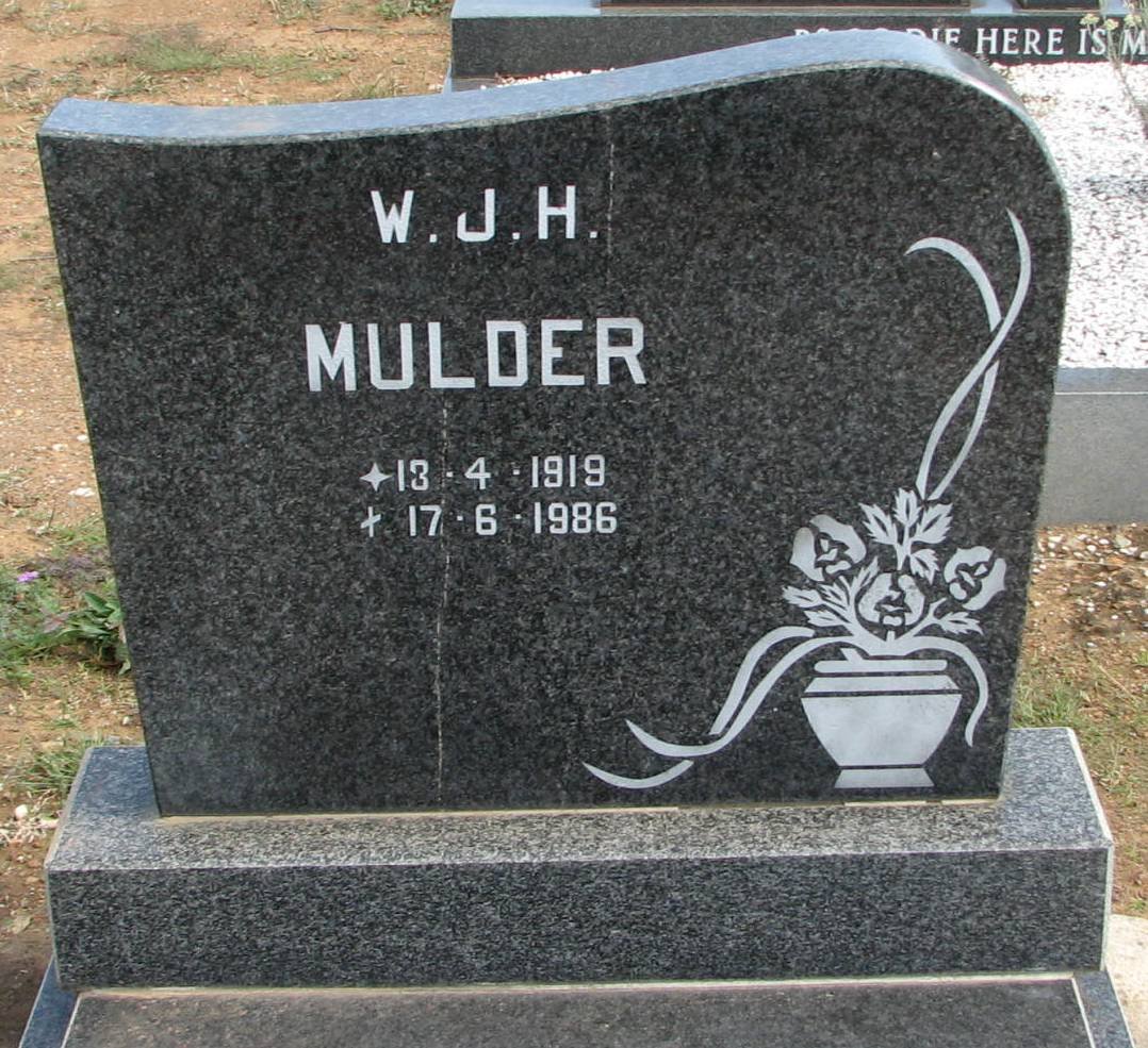 MULDER W.J.H. 1919-1986