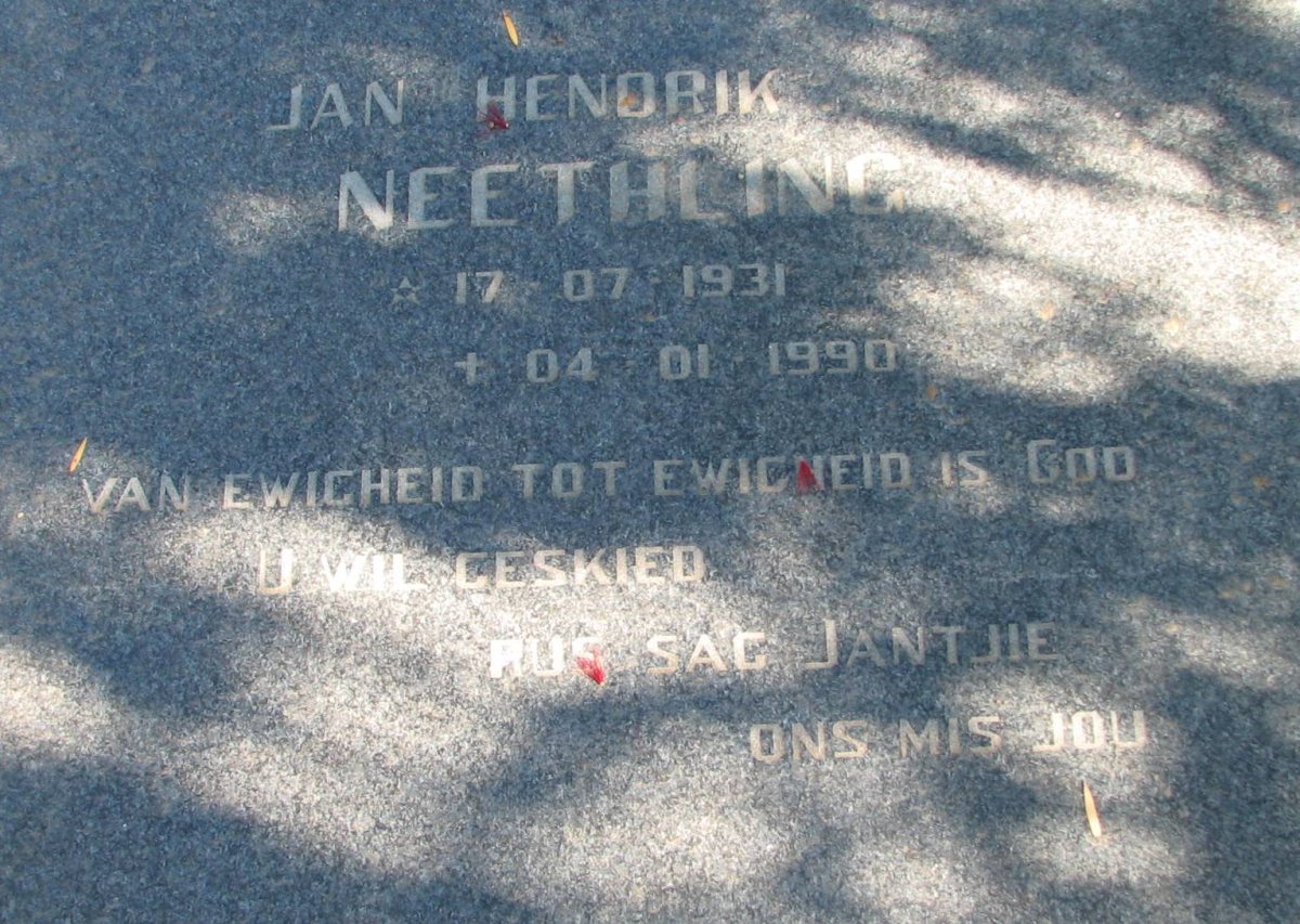 NEETHLING Jan Hendrik 1931-1990