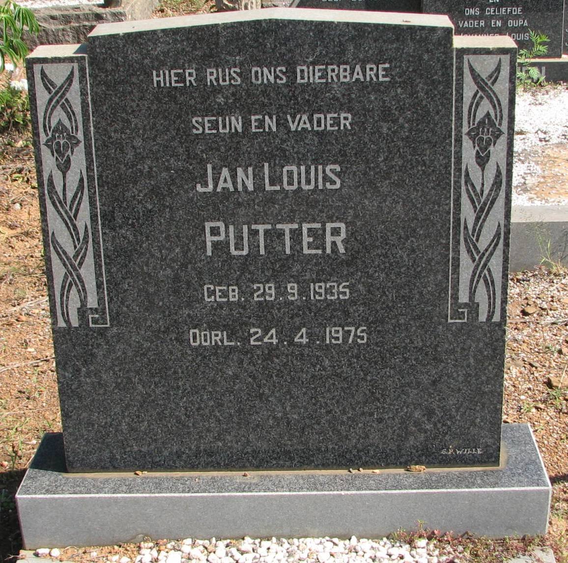 PUTTER Jan Louis 1935-1975