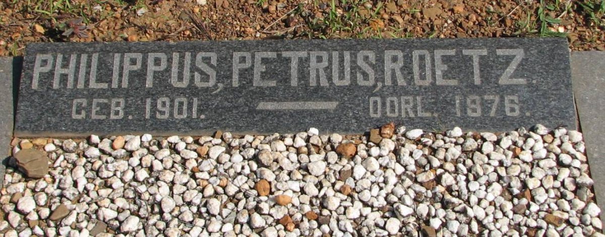 ROETZ Philippus Petrus 1901-1976