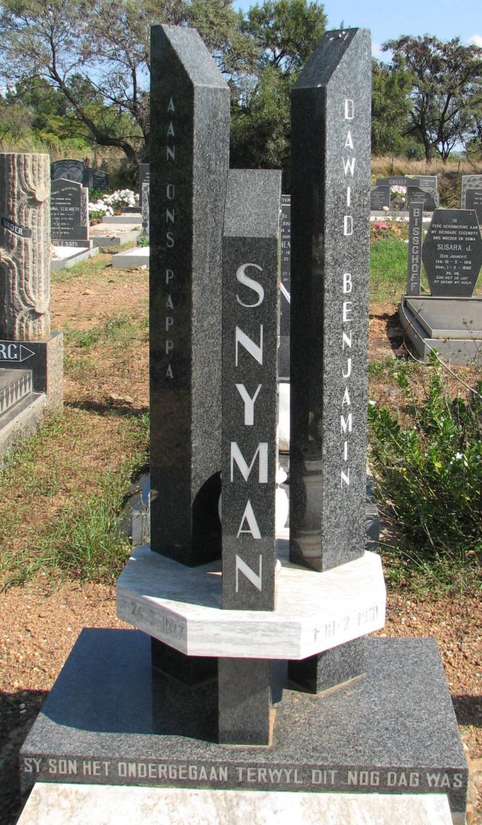 SNYMAN Dawid Benjamin 1947-1981