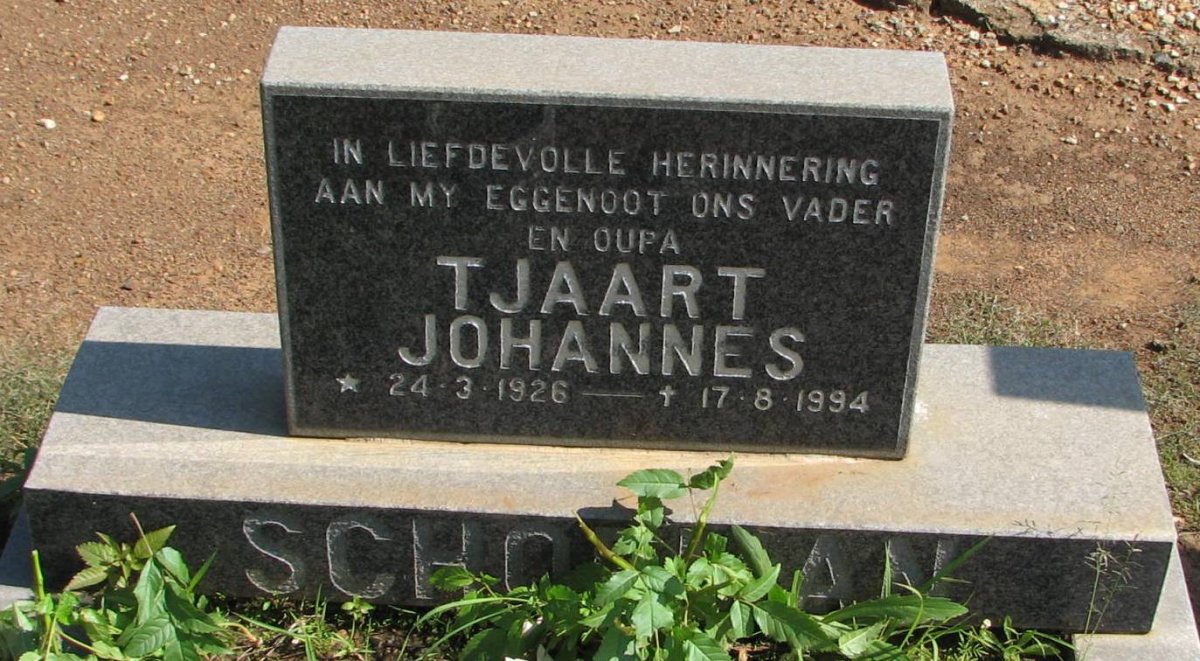 SCHOEMAN Tjaart Johannes 1926-1994
