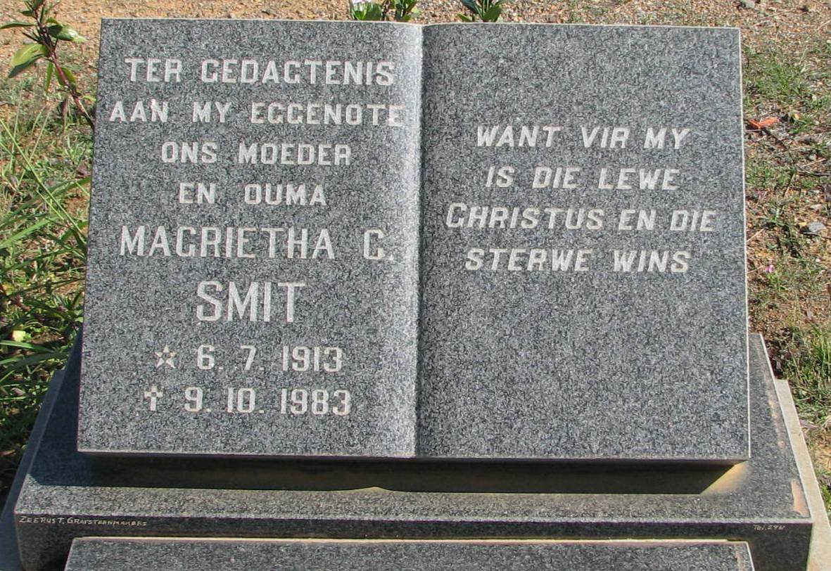 SMIT Magrietha C. 1913-1983