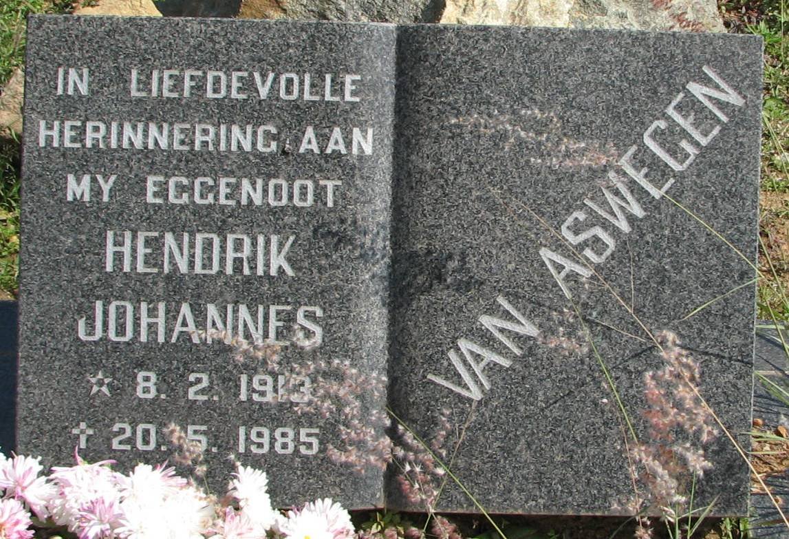 ASWEGEN Hendrik Johannes, van 1913-1985