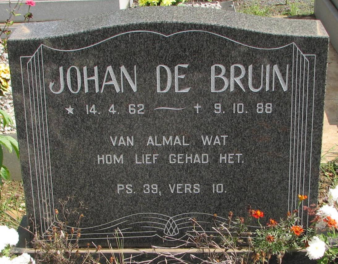 BRUIN Johan, de 1962-1988