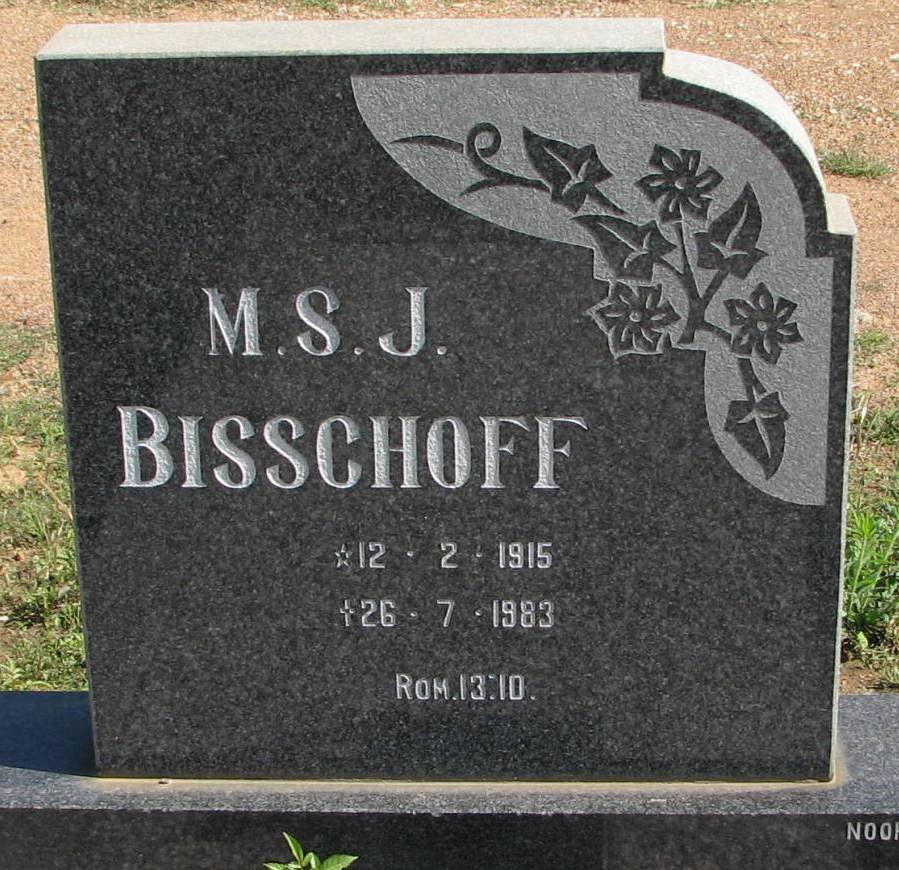 BISSCHOFF M.S.J. 1915-1983
