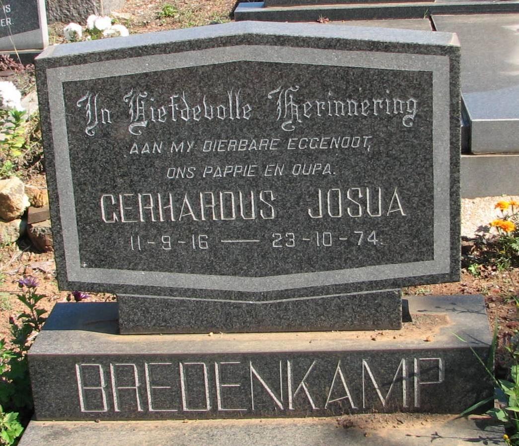 BREDENKAMP Gerhardus Josua 1916-1974